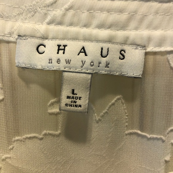 Chaus NY Blouse Sz Lg NWOT Tumc - Picture 2 of 10